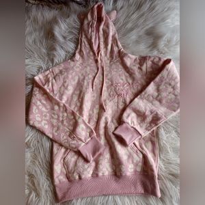 assholes live forever pink cheetah devil horn hoodie